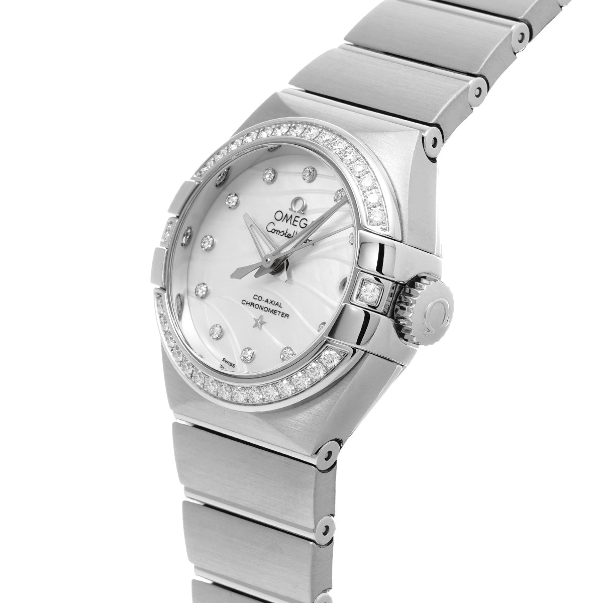 Constellation Co-Axial 123.15.27.20.55.002 White MOP/Diamond OMEGA Ladies [New]