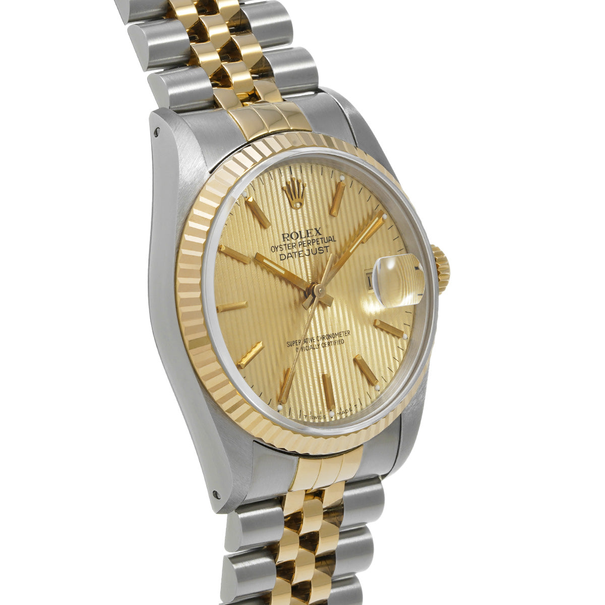 Datejust 16233 E (manufactured in 1990) Champagne Tapestry ROLEX Men's [Pre-Owned].