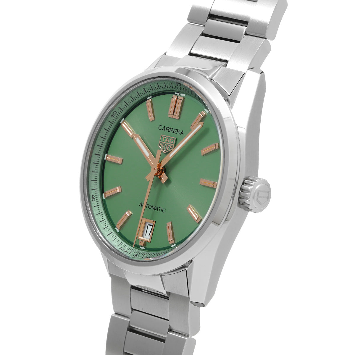 CARRERA Calibre 7 Date WBN2312.BA0001 Green TAG HEUER Men's [Pre-Owned].