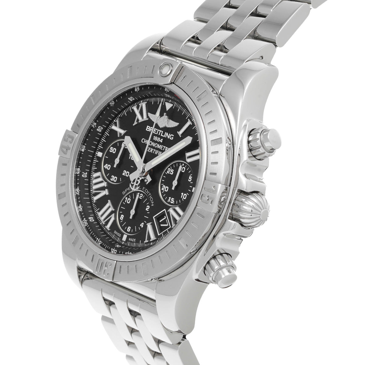 Chronomat JSP Roman index AB0115111B2A1 Black BREITLING Men's [Pre-Owned].