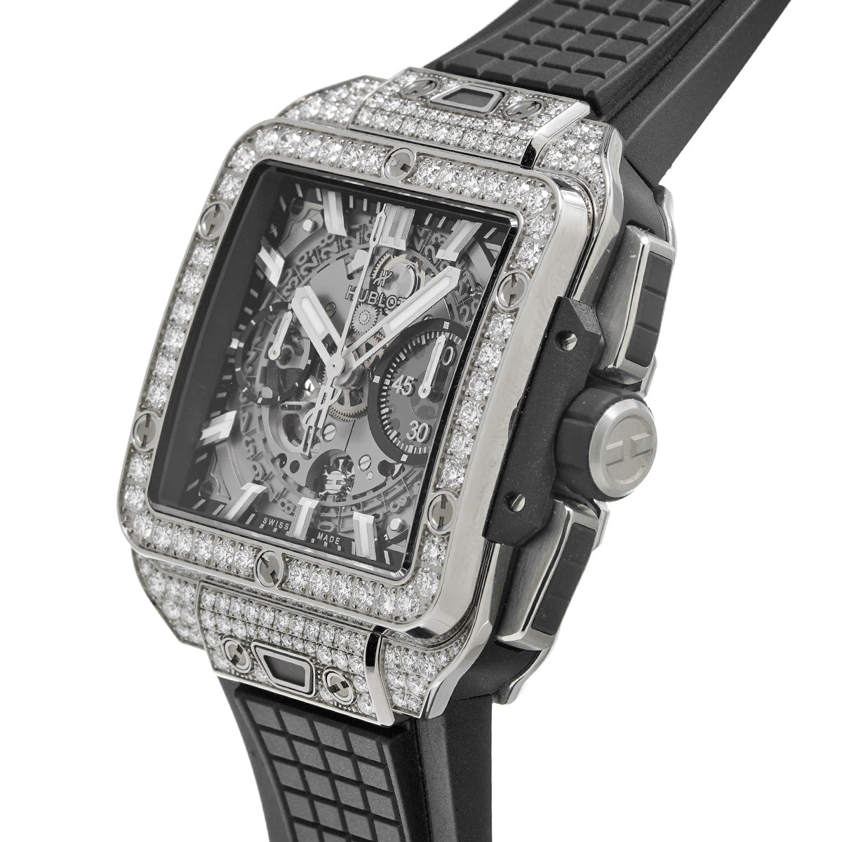 Square Bang Unico Titanium Pave 821.NX.0170.RX.1604 Skeleton HUBLOT Men's [Pre-owned]