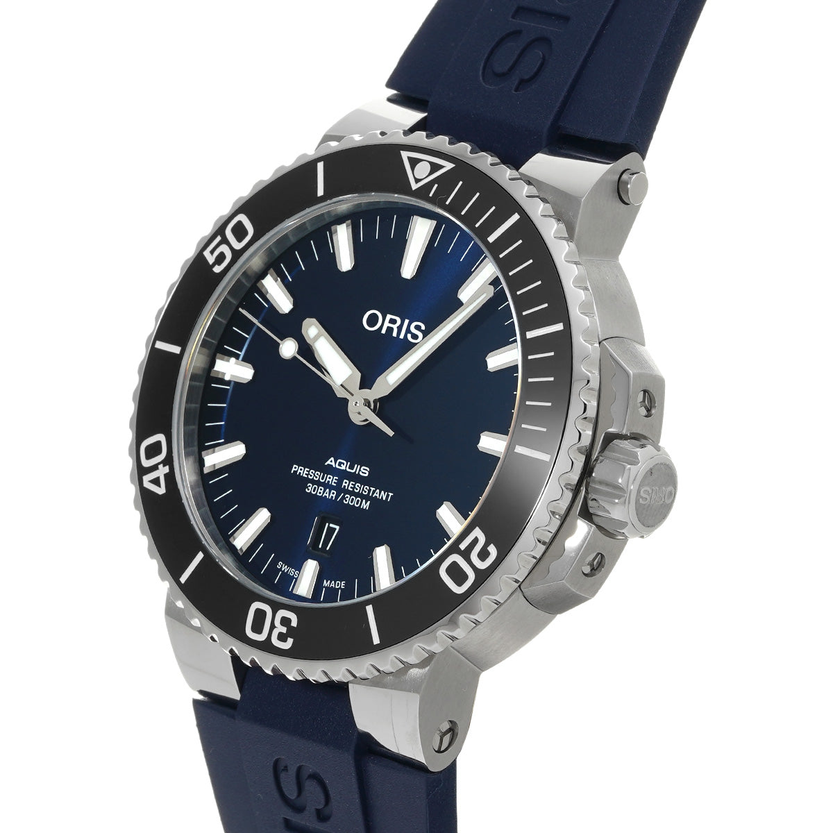 Aquis Date 01 733 7730 4135 07 8 24 05PEB Blue ORIS Men's [pre-owned].