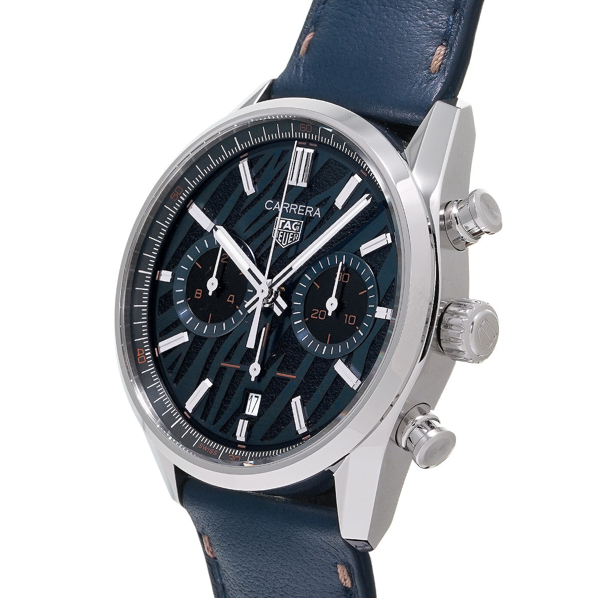 CARRERA CALIBRE HEUER 02 Chronograph Japan Limited Edition CBN201A.FC6539 Blue/Black TAG HEUER Mens [Pre-Owned].