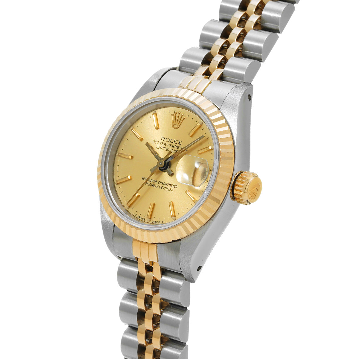 DATE JUST 69173 E (manufactured circa 1990) Champagne ROLEX Ladies [Pre-Owned].