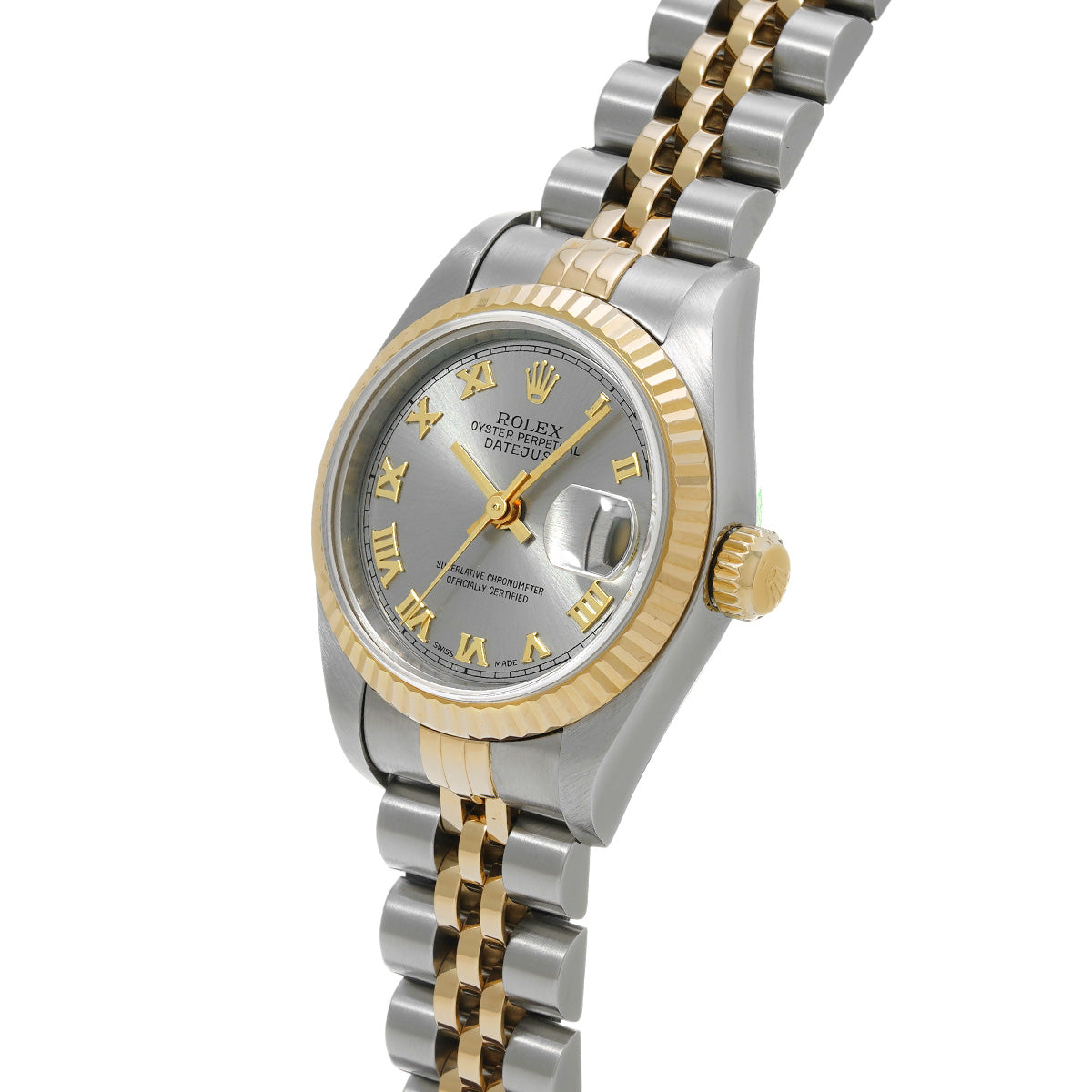 DATE JUST 79173 K (manufactured circa 2002) Gray ROLEX Ladies [Pre-Owned].