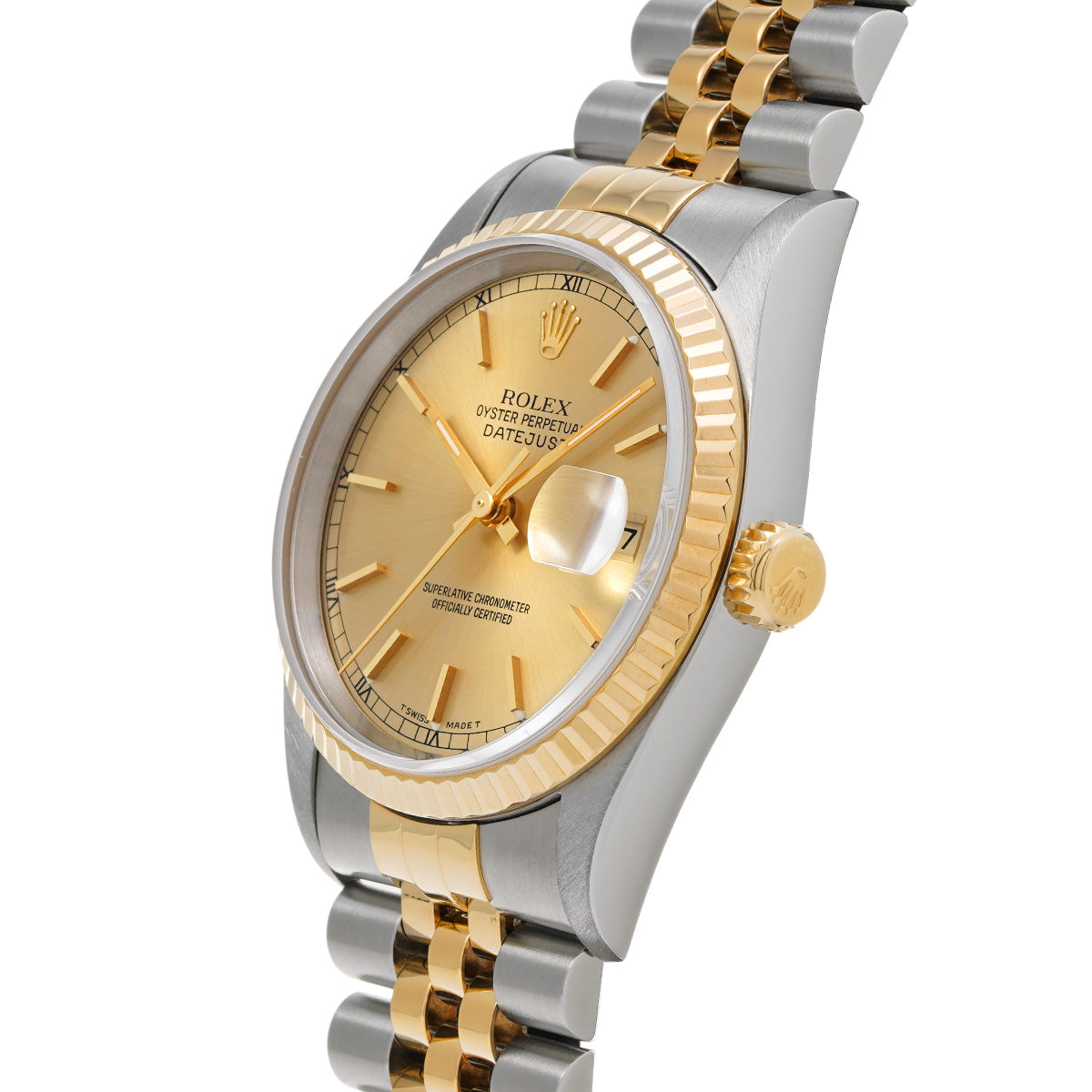 Datejust 16233 T (manufactured circa 1996) Champagne ROLEX Men's [Pre-Owned].