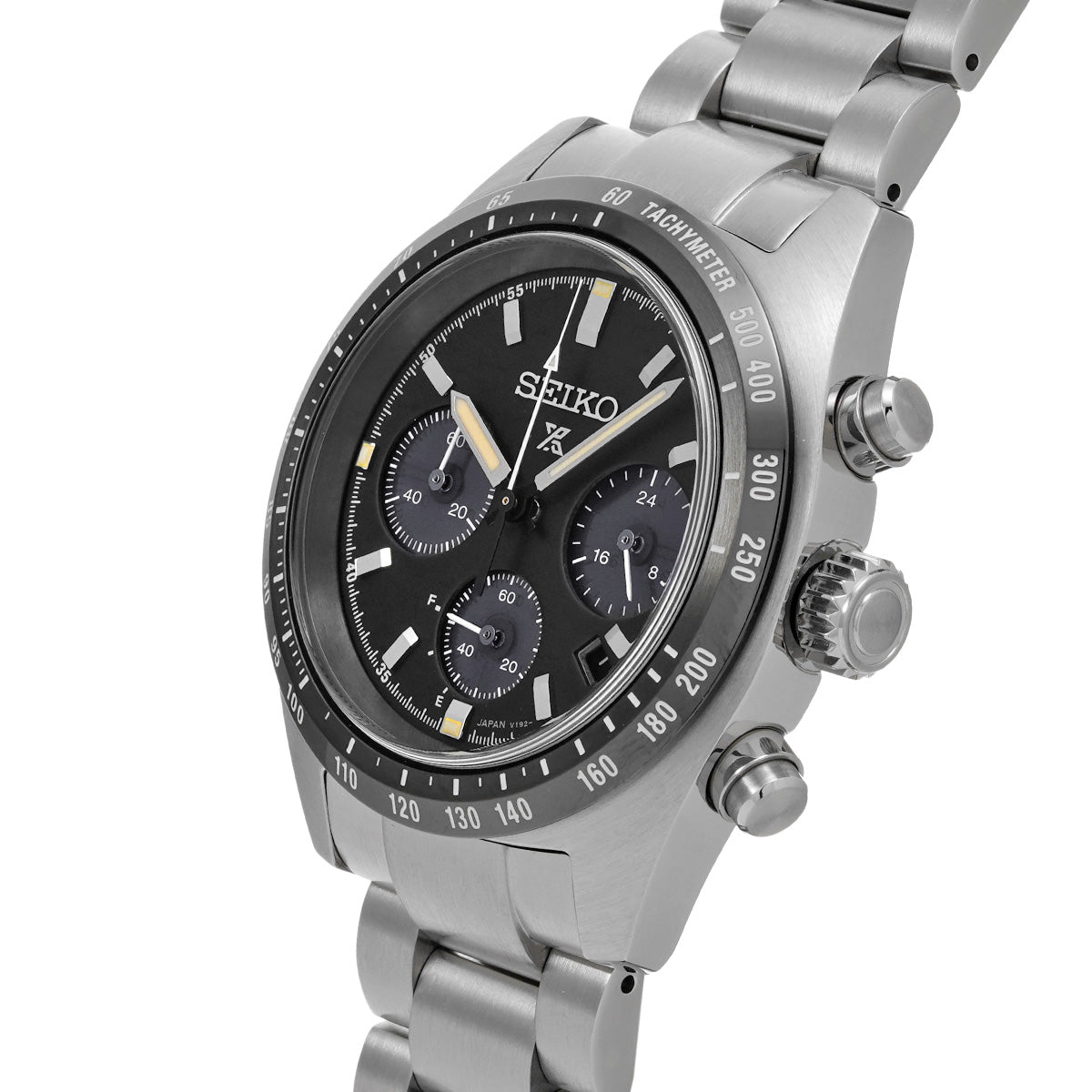 Prospex Speedtimer Solar Chronograph SBDL091 Black SEIKO Men's [Pre-Owned].