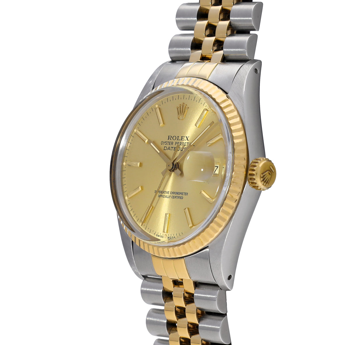DATE JUST 16013 90's (manufactured circa 1985) Champagne ROLEX Men's [Pre-Owned].