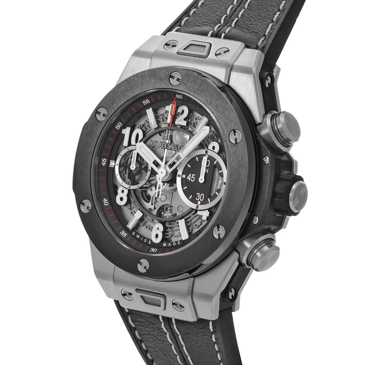 Big Bang Unico Titanium Titanium Ceramic 411.NM.1170.RX Black Skeleton HUBLOT Men's [Pre-Owned].