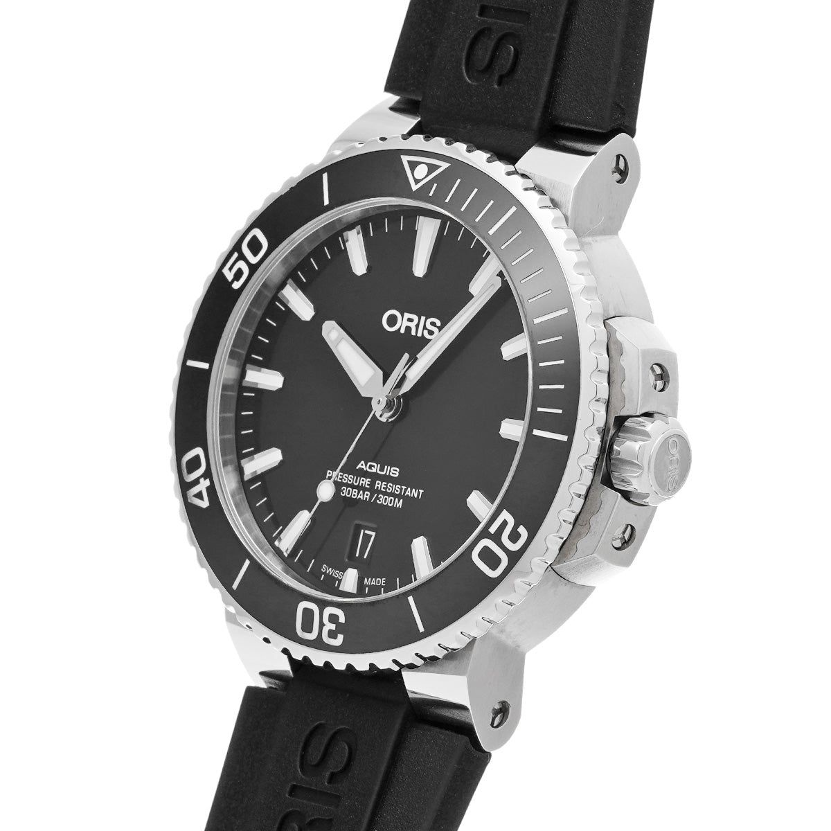 Aquis Date 01 733 7732 4134-07 8 21 05PEB Black ORIS Men's [pre-owned].