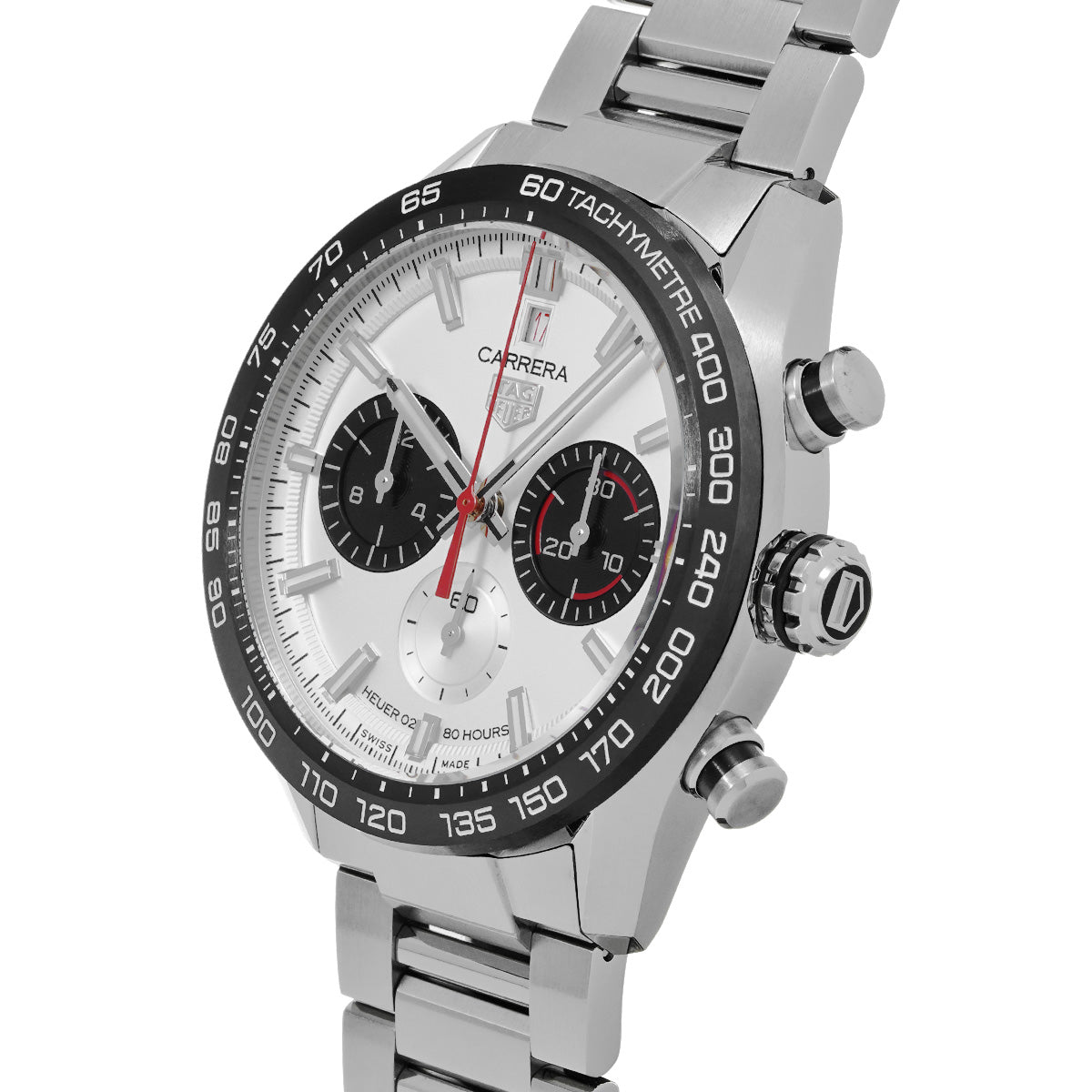 CARRERA CALIBRE HEUER 02 Sport Chronograph 160th CBN2A1D.BA0643 Silver/Black TAG HEUER Men's [Pre-Owned].