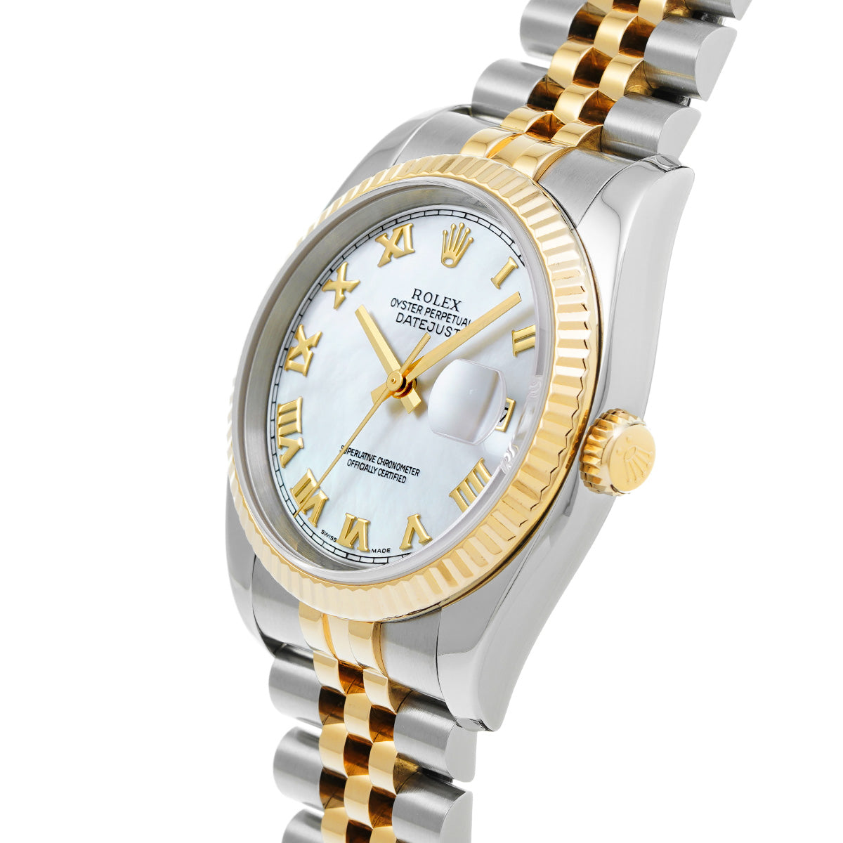 DATE JUST 116233NR F No. (manufactured around 2004) White MOP ROLEX Men's [Pre-Owned].