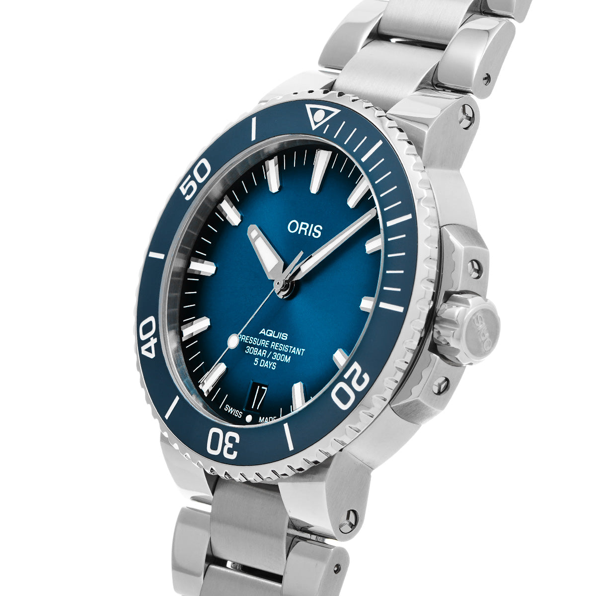 Aquis Date Caliber 400 01 400 7763 4135-07 8 24 09PEB Blue ORIS Men's [pre-owned].