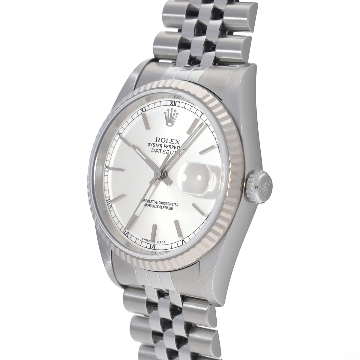 DATE JUST 16234 Y (manufactured circa 2003) Silver ROLEX Men's [Pre-Owned].