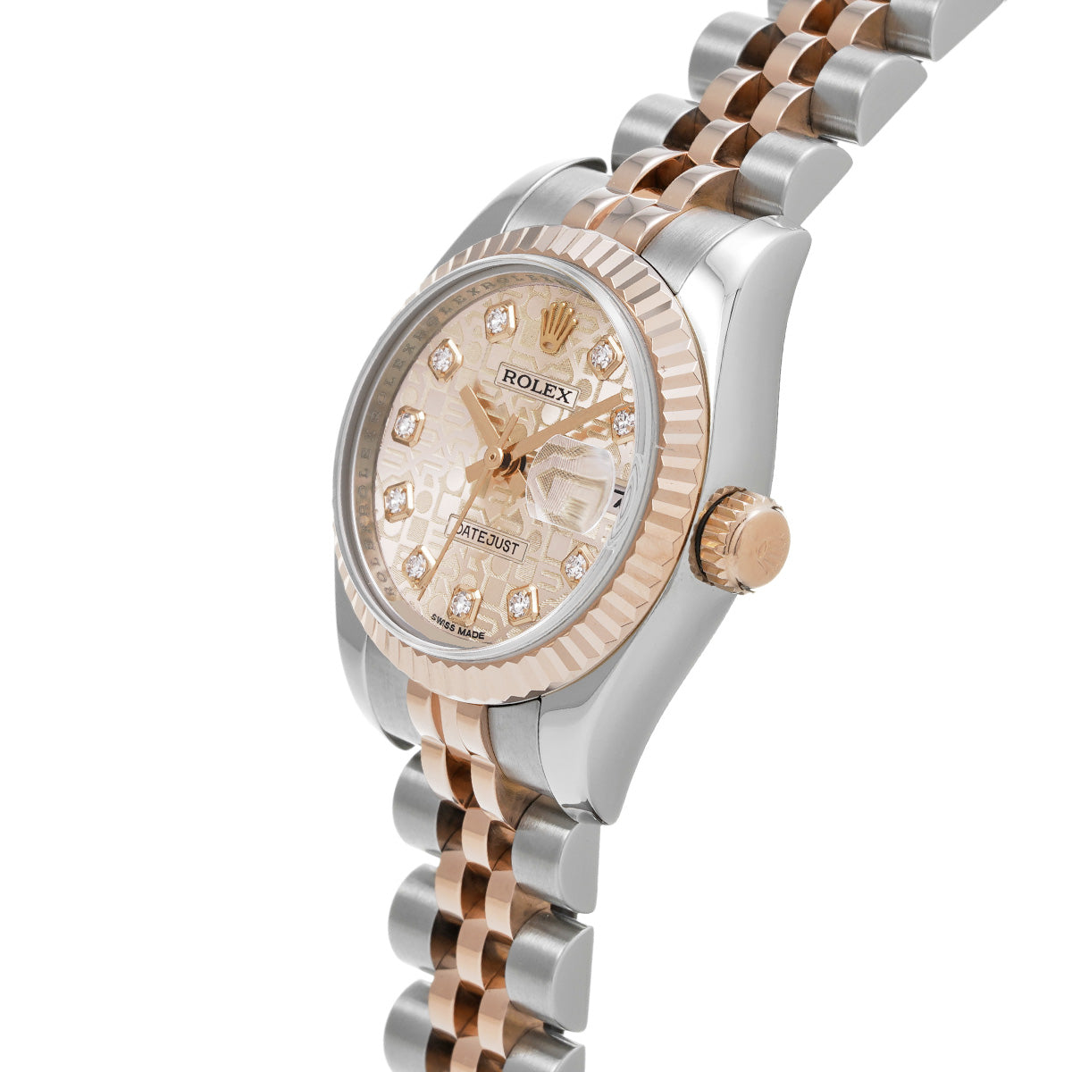 DATE JUST 179171G Random Serial Pink Computer/Diamond ROLEX Ladies [Pre-Owned].