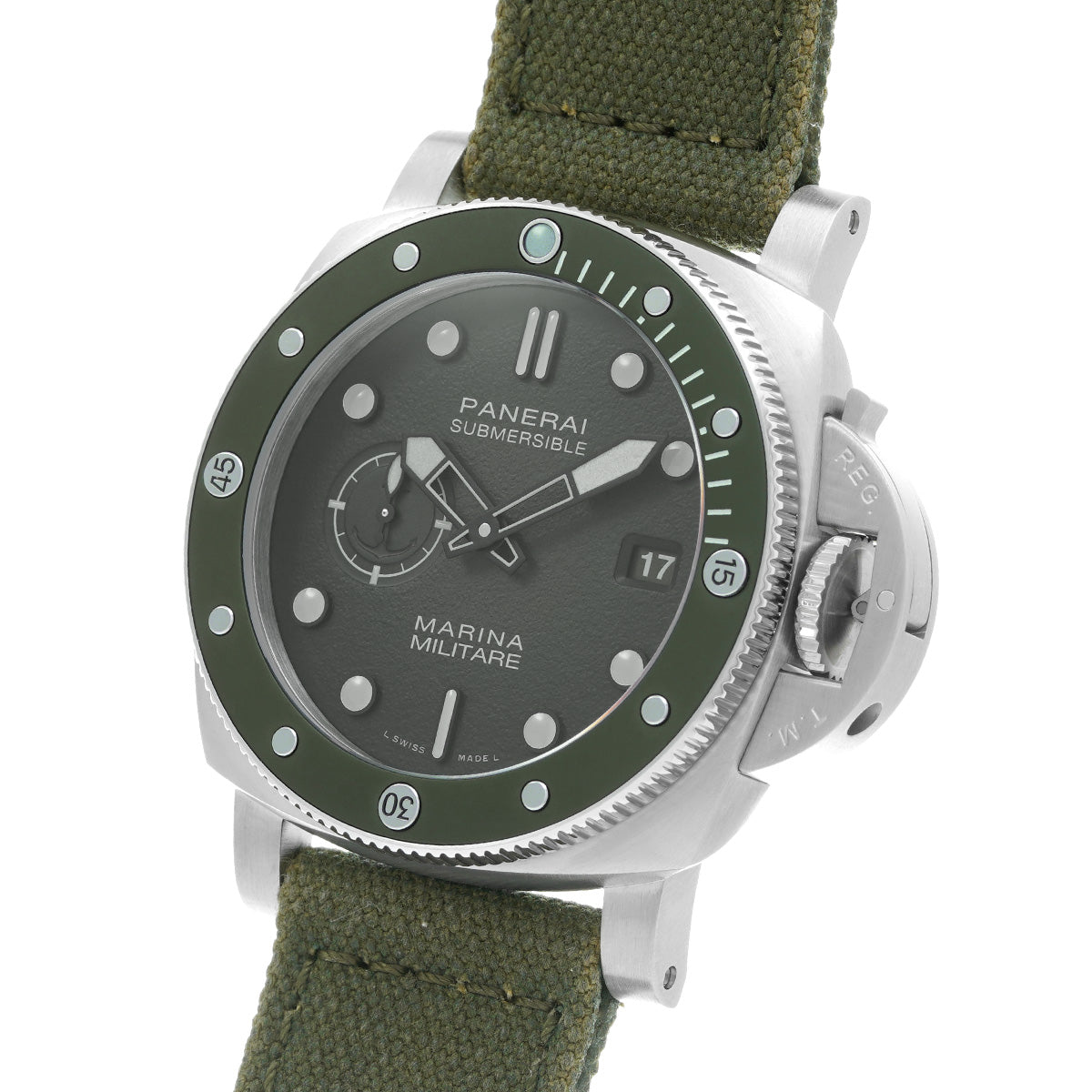 Submersible Marina Militare PAM01697 AB No. (manufactured in 2025) Matte Green PANERAI Men's [New].