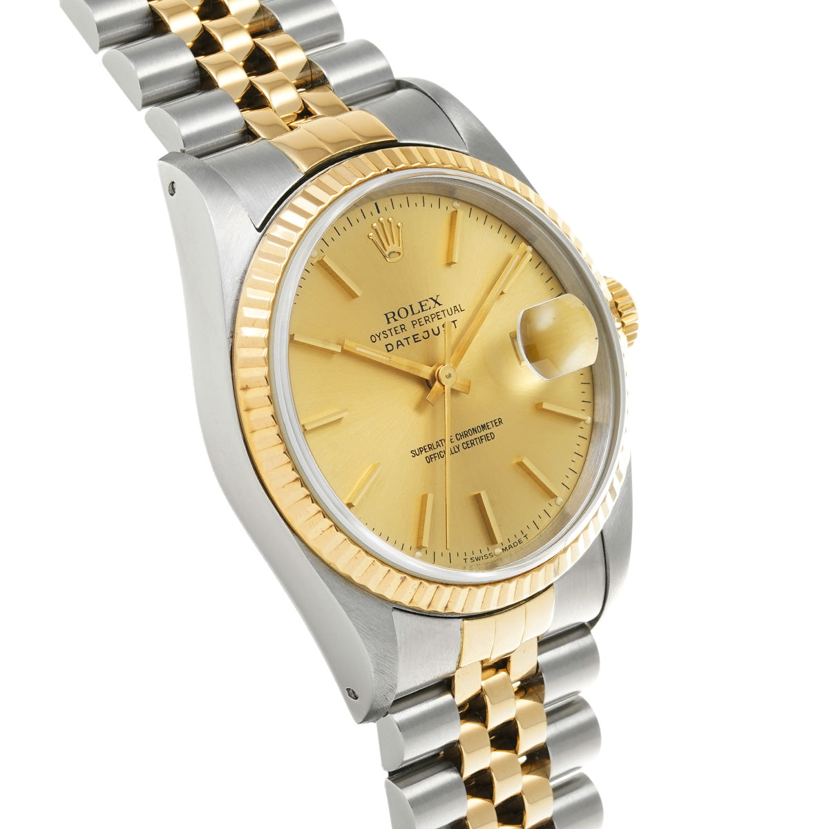 Datejust 16233 E (manufactured circa 1990) Champagne ROLEX Men's [Pre-Owned].