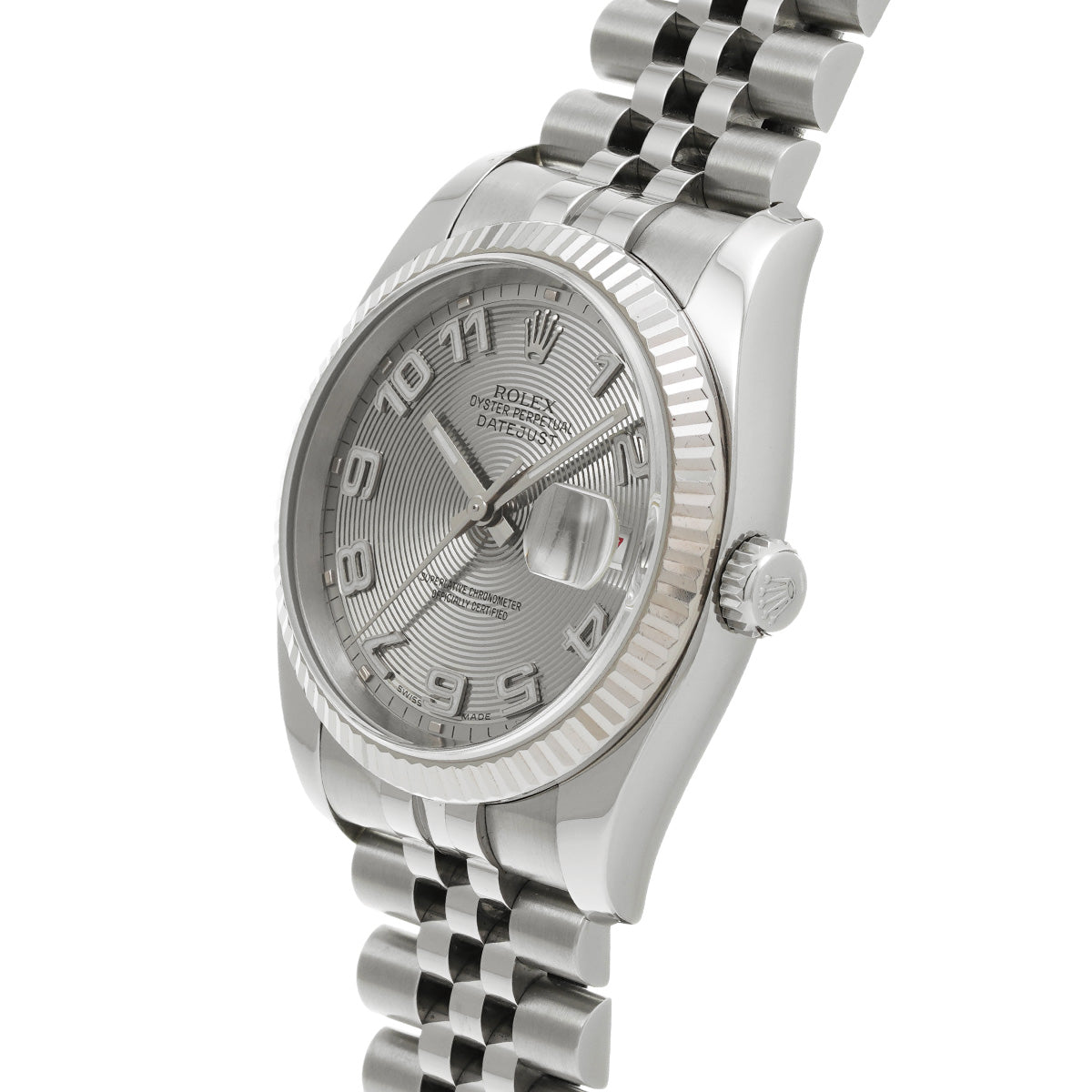 DATE JUST 116234 D (manufactured circa 2005) Gray Concentric ROLEX Men's [Pre-Owned].