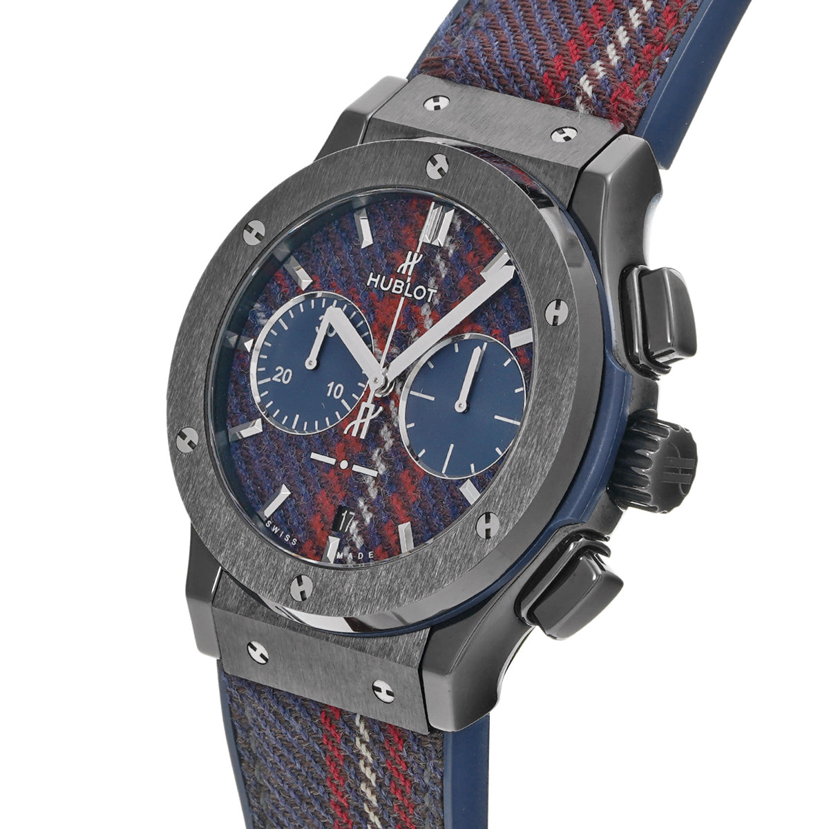 Classic Fusion Italy Independent Ceramic Tartan Limited edition of 50 pieces 521.CM.2703.NR.ITI17 Blue HUBLOT Men's [pre-owned].