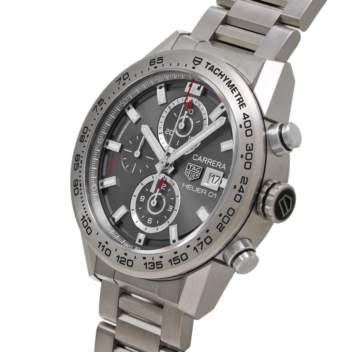 CARRERA CALIBRE HEUER 01 Chronograph CAR208Z.BF0719 Gray TAG HEUER Men's [Pre-Owned].