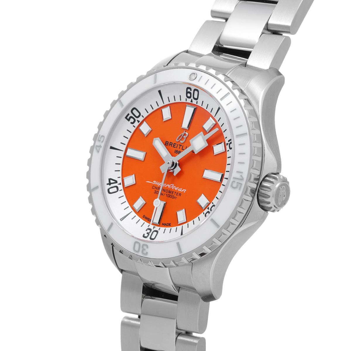 Super Ocean Automatic 36 A17377211O1A1 Orange BREITLING Men's [Pre-Owned].