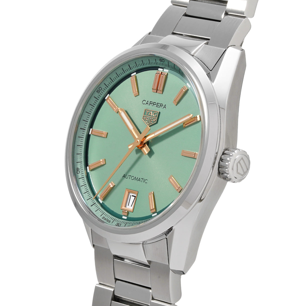 CARRERA Calibre 7 Date WBN2312.BA0001 Green TAG HEUER Men's [Pre-Owned].