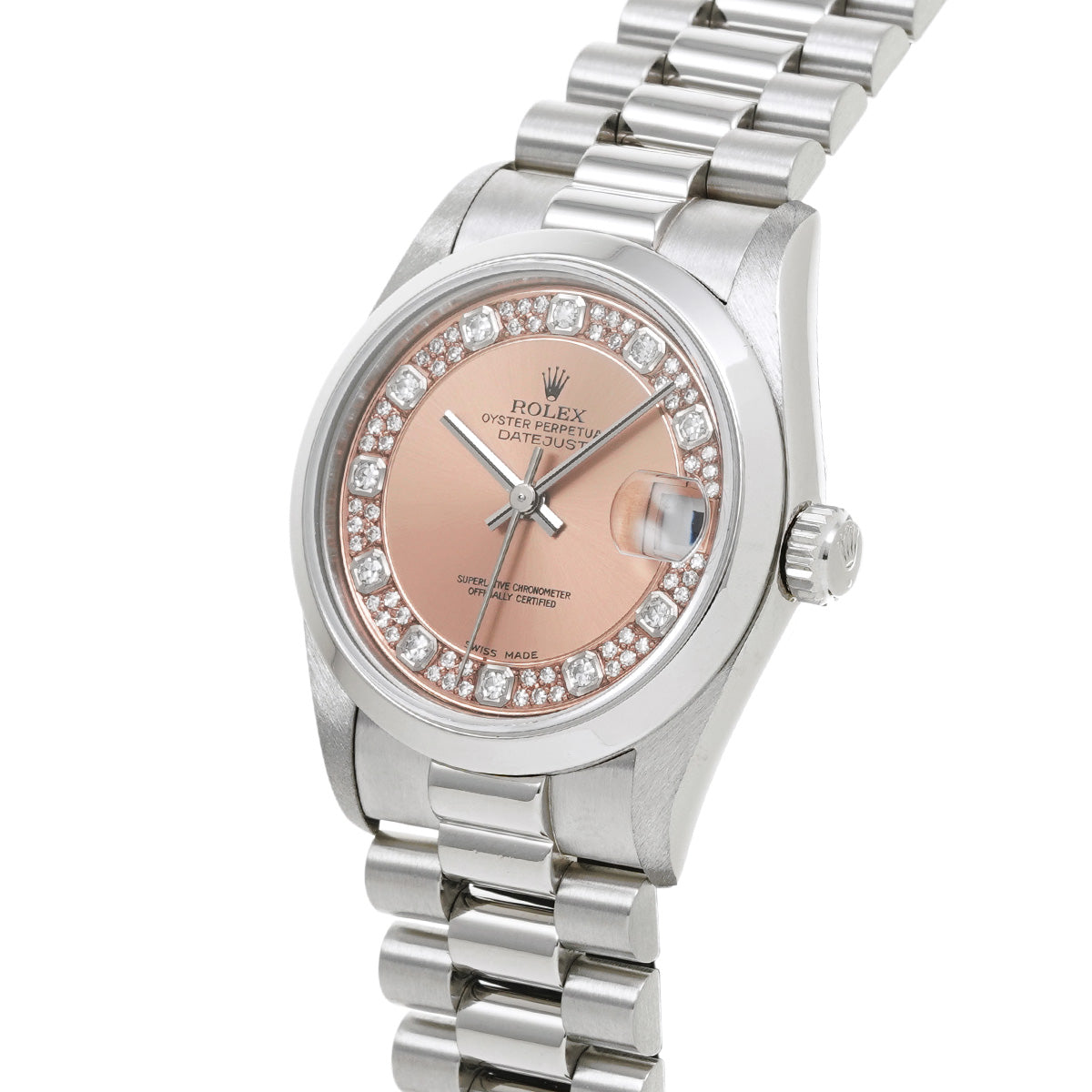 DATE JUST 68246 N (manufactured circa 1992) Pink/Diamond ROLEX Ladies [Pre-Owned].