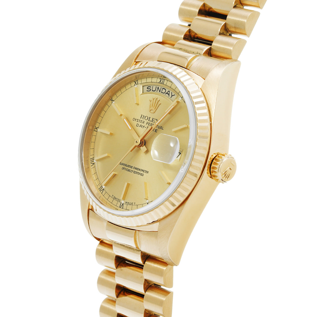 Day Date 18038 98th (manufactured circa 1986) Champagne ROLEX Men's [Pre-Owned].