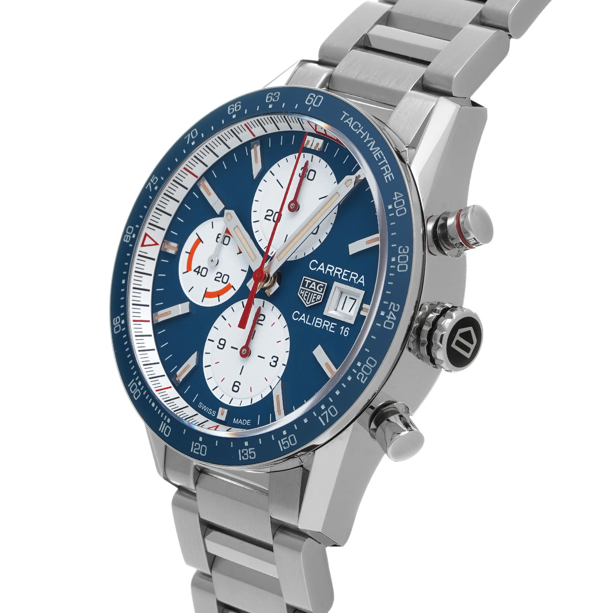 CARRERA Calibre 16 Chronograph CV201AR.BA0715 Blue/White TAG HEUER Men's [Pre-Owned]