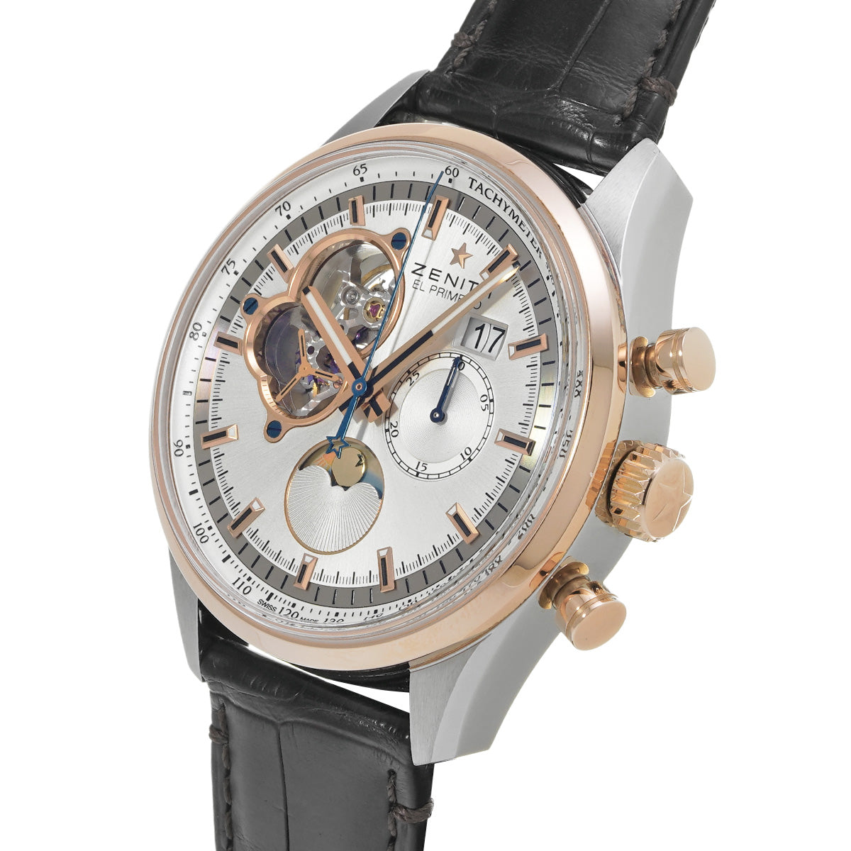Chronomaster El Primero Open Moon &amp; Sunphase 51.2160.4047/01.C713 Silver ZENITH Men's [Pre-owned]