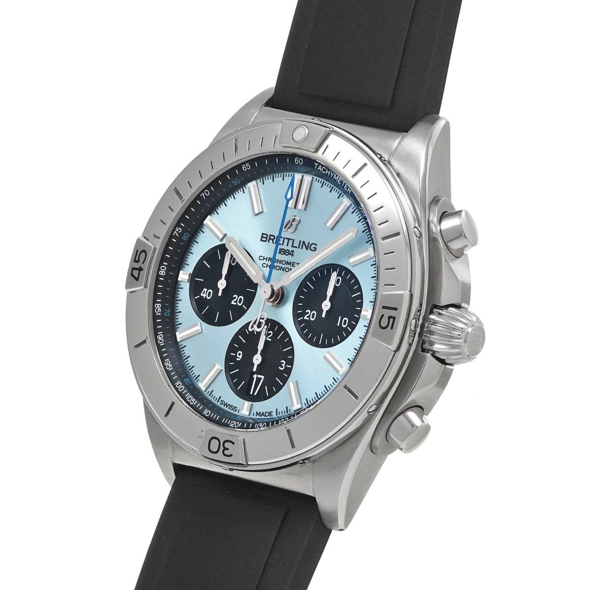 Chronomat B01 42 PB0134101C1S1 Ice Blue/Black BREITLING Men's [Pre-Owned].
