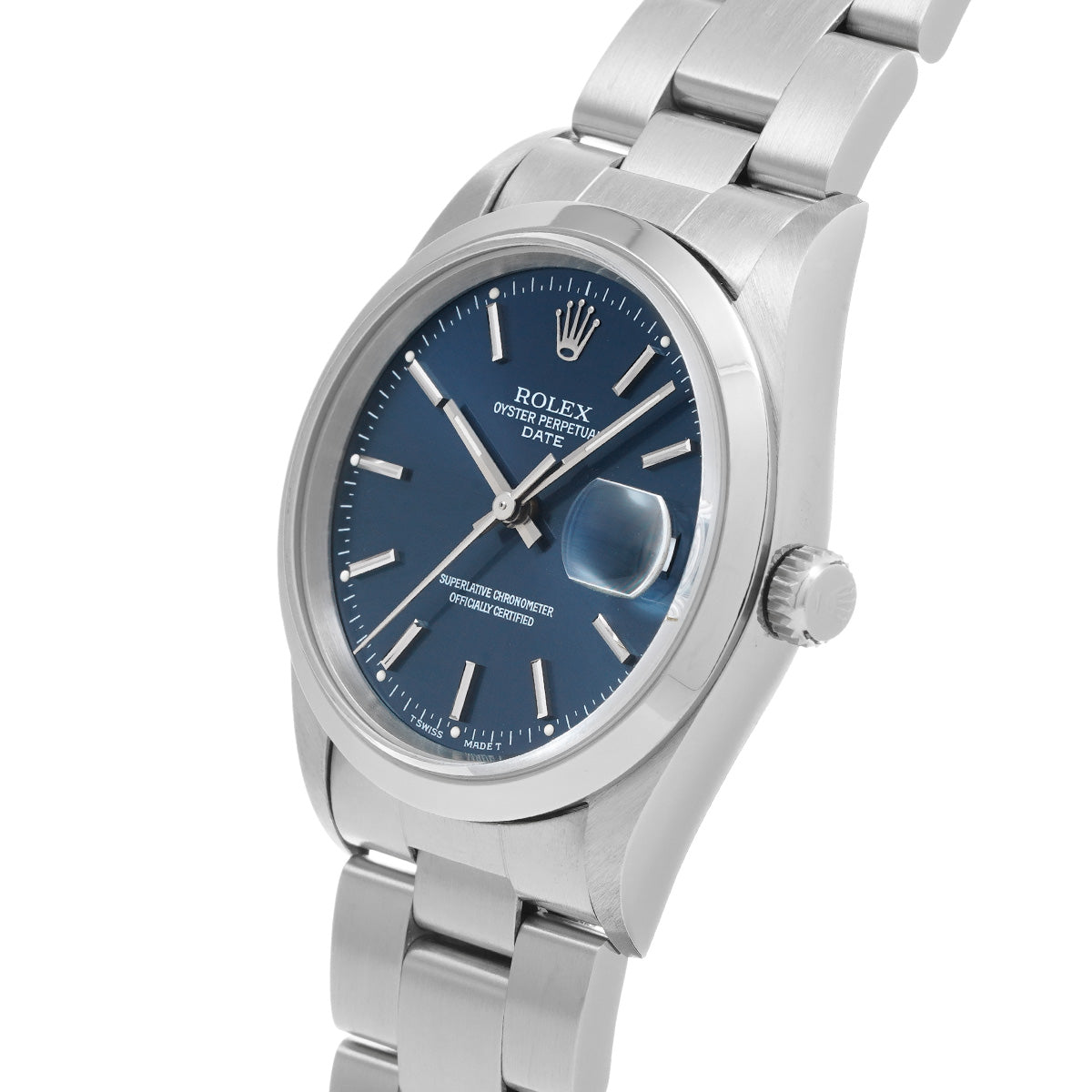 Oyster Perpetual Date 15200 T (manufactured circa 1997) Blue ROLEX Men's [Pre-Owned].