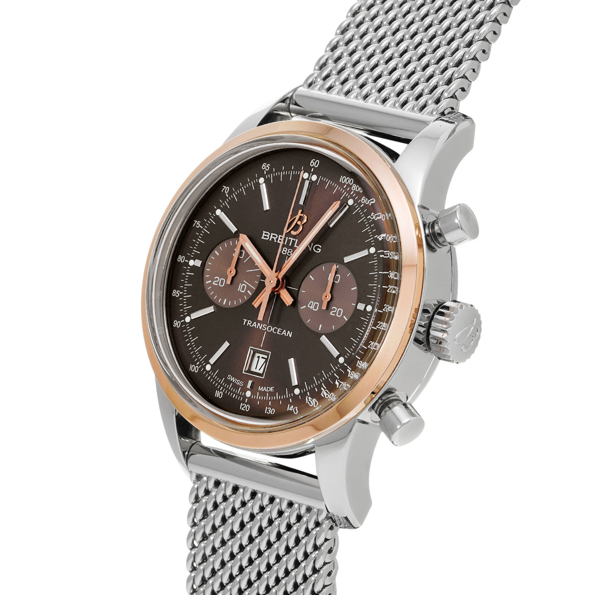 Transocean Chronograph 38 U4131012/Q600 Brown BREITLING Men's [Pre-Owned].