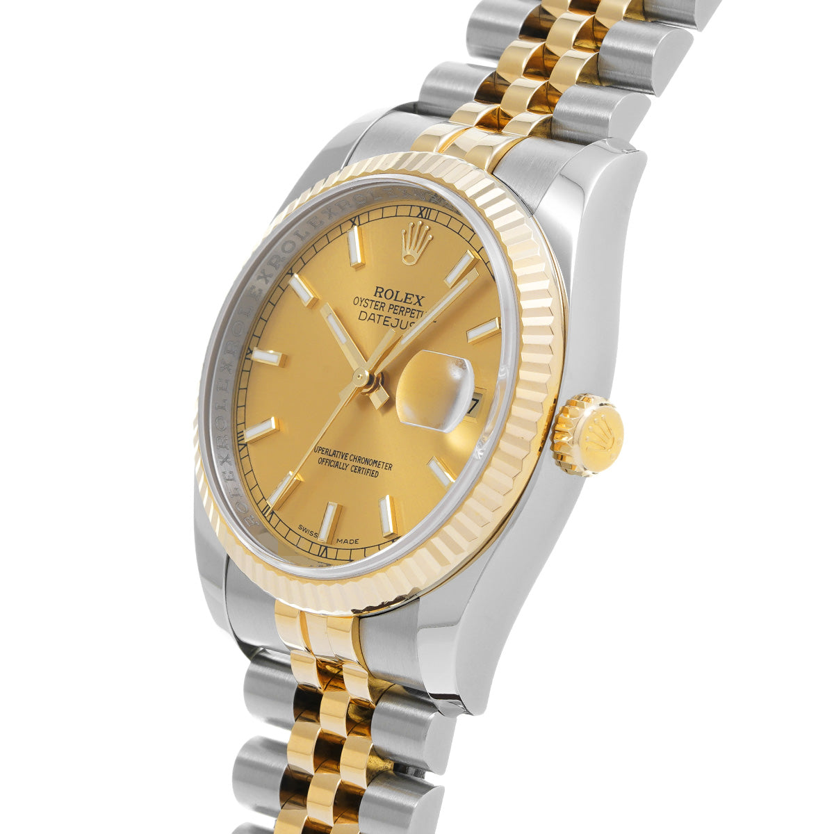 DATE JUST 116233 Random Serial Champagne ROLEX Men's [Pre-Owned].