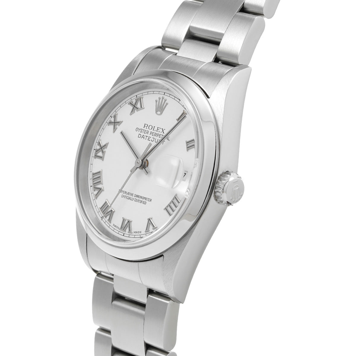 DATE JUST 16200 P (made around 2001) White ROLEX Men's [Pre-Owned].
