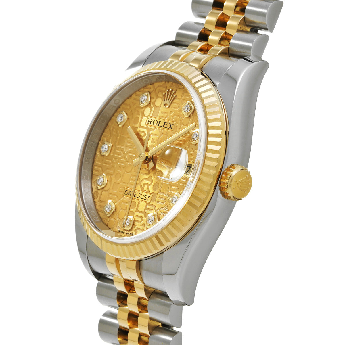 Datejust 116233G Random Serial Champagne Computer/Diamond ROLEX Men's [Pre-Owned].