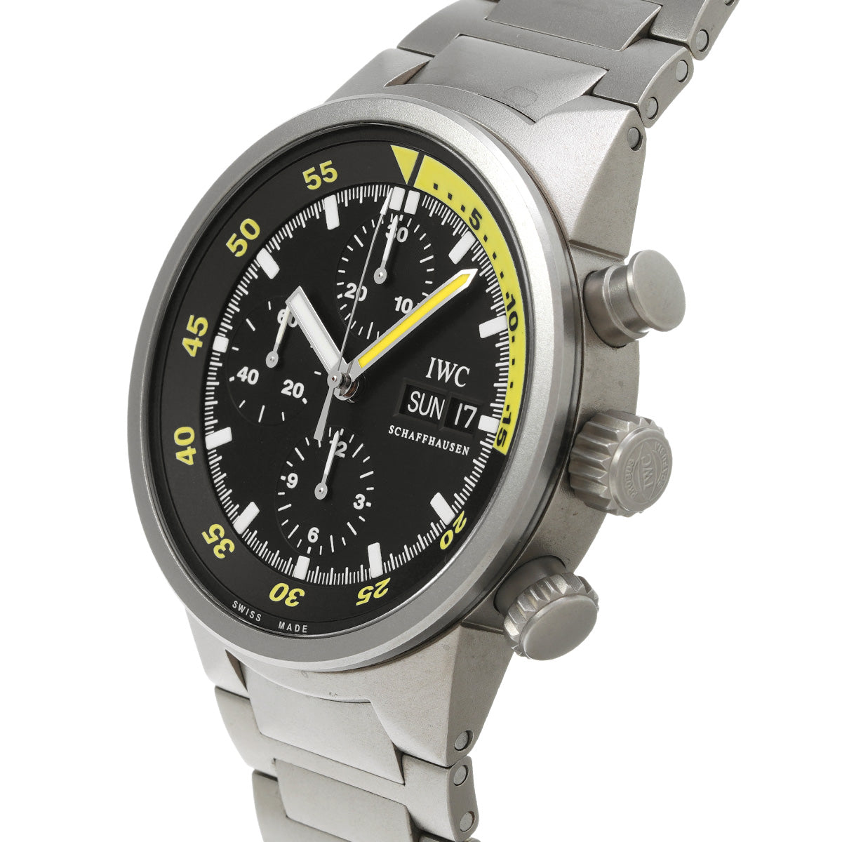 Aquatimer Chronograph IW371903 Black IWC Men's [Pre-Owned]