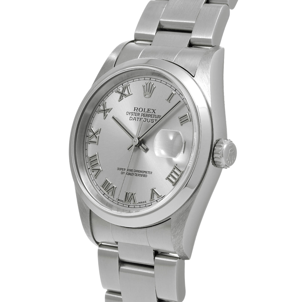 DATE JUST 16200 Y (made around 2002) Silver ROLEX Men's [Pre-owned].