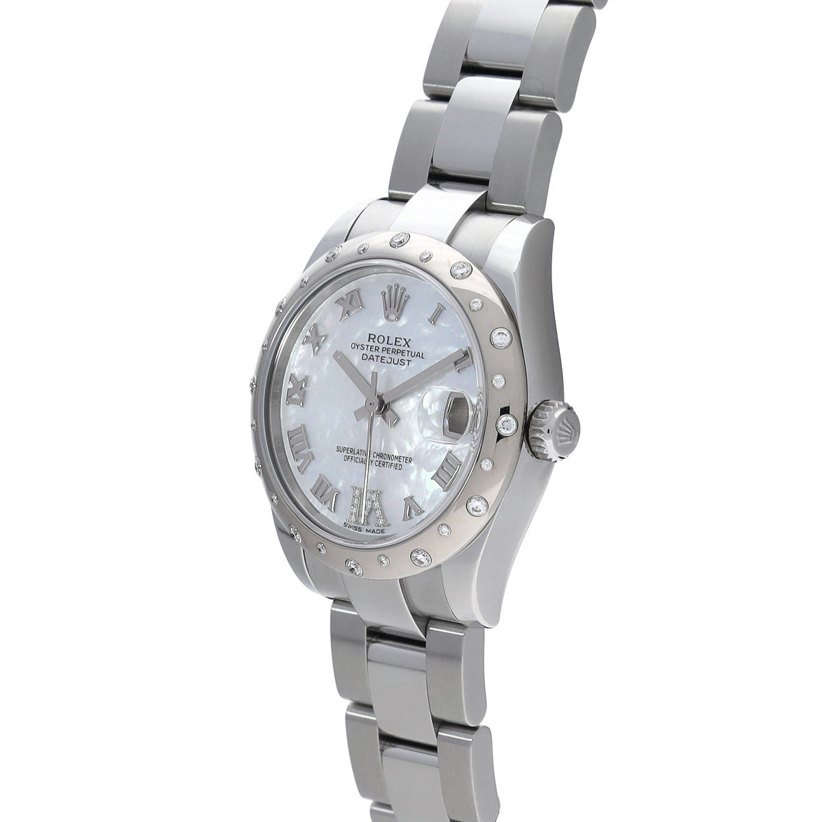 DATE JUST 178344NR Random Serial White MOP/Diamond ROLEX Unisex [Pre-Owned].