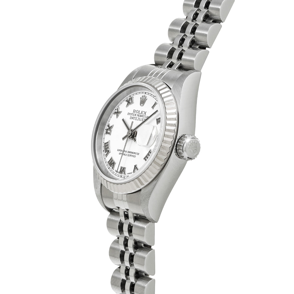 DATE JUST 79174 P (manufactured circa 2000) White ROLEX Ladies [Pre-Owned].