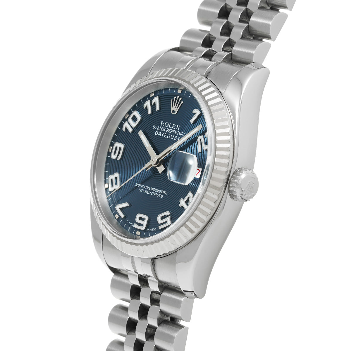 DATE JUST 116234 D (manufactured circa 2005) Blue Concentric ROLEX Men's [Pre-Owned].