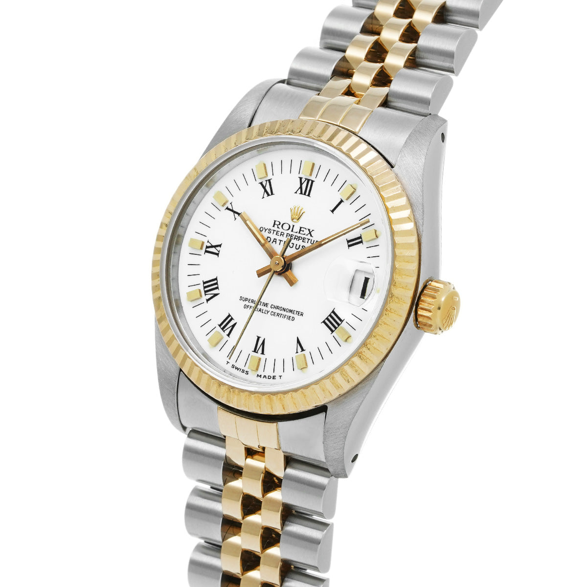 DATE JUST 68273 L (manufactured circa 1988) White ROLEX Unisex [Pre-Owned].