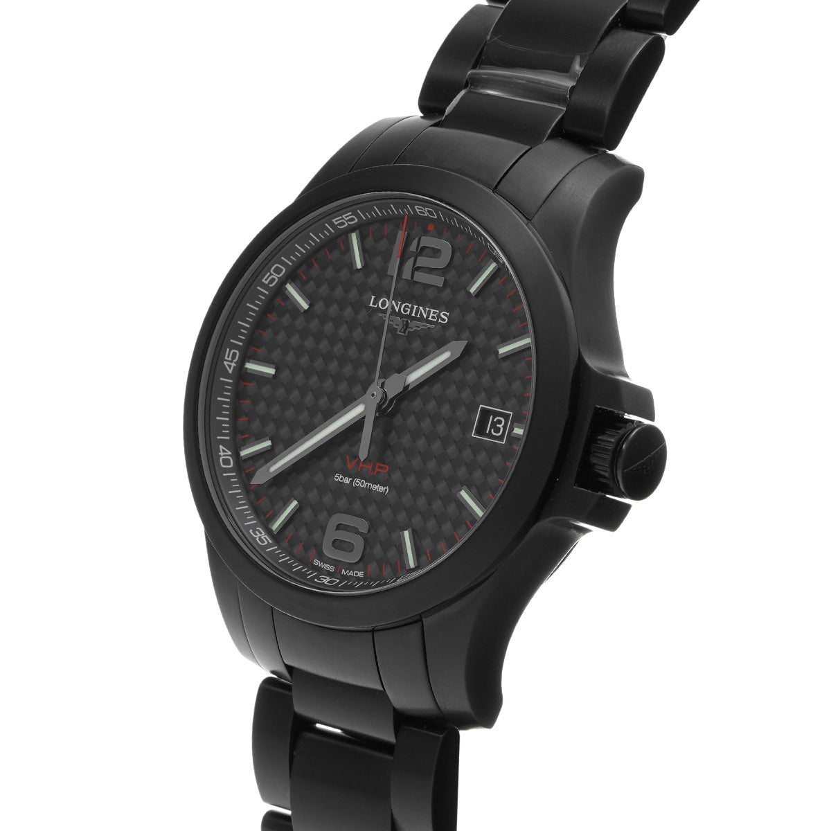 Conquest V.H.P L3.716.2.66.6 Black LONGINES Men's [Pre-Owned].