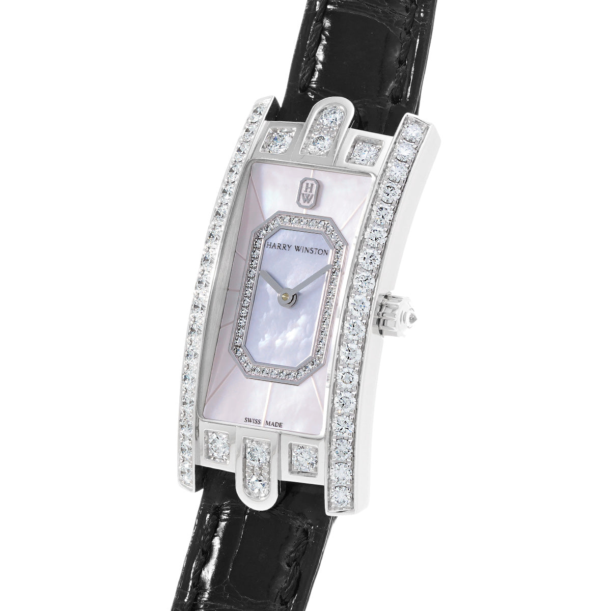 Avenue C Emerald AVCQHM19WW136 White MOP/Diamond HARRY WINSTON Ladies [Pre-Owned].