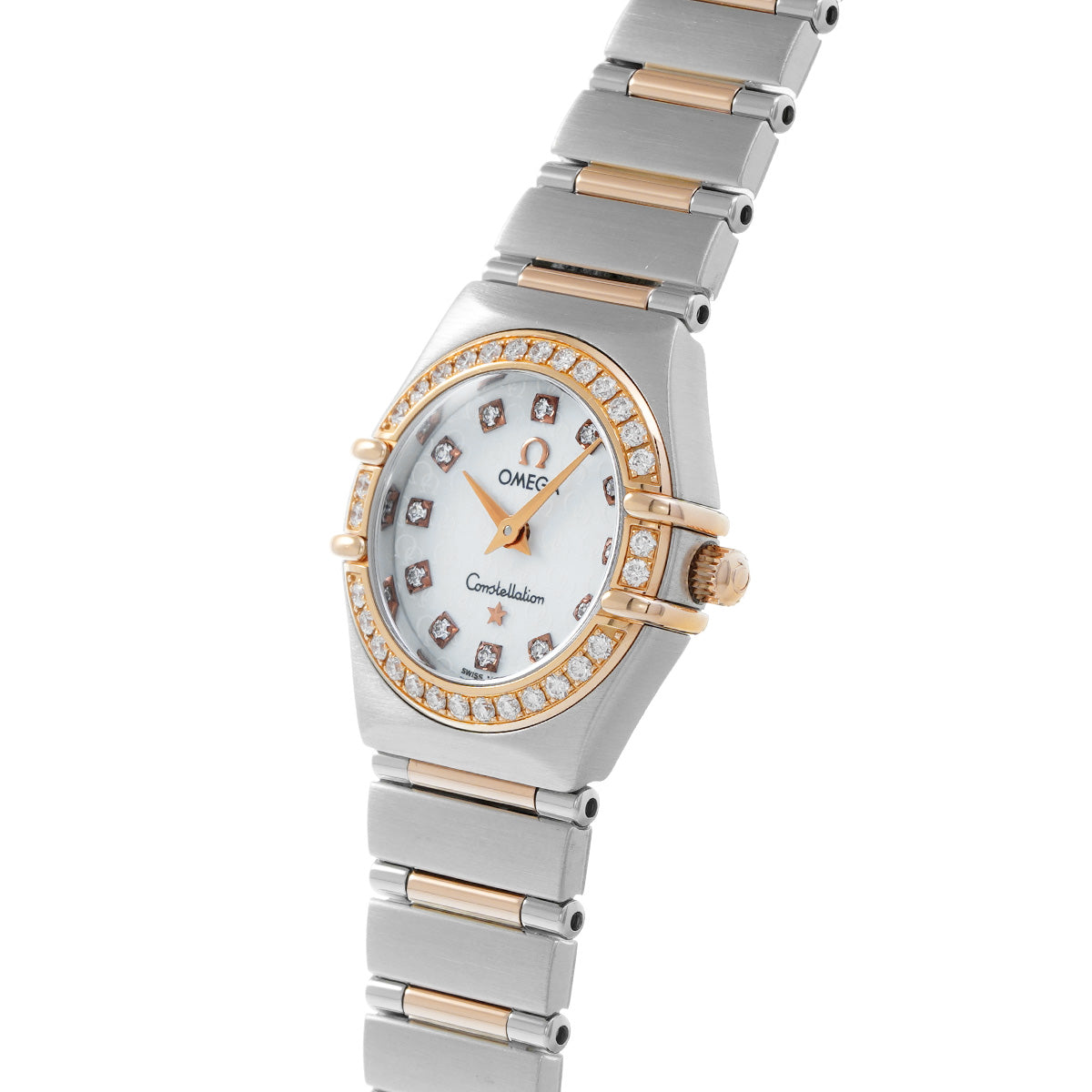 Constellation Mini Quartz 1360.75 White MOP/Diamond OMEGA Ladies [Pre-Owned].