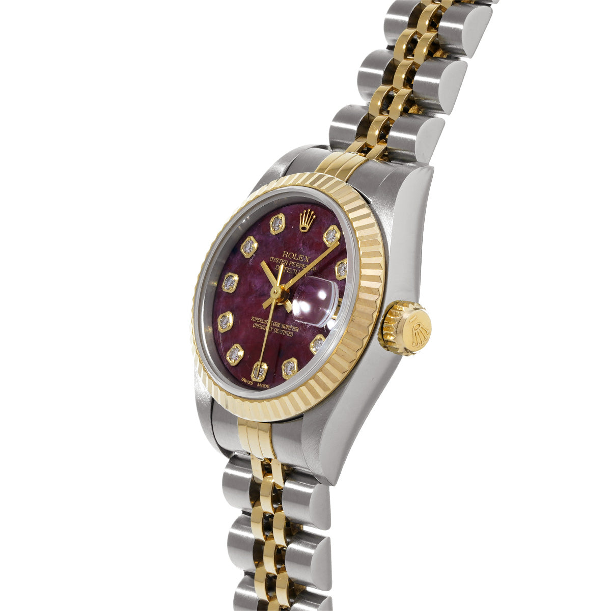 69173G DATE JUST U (manufactured circa 1997) Rubellite/Diamond ROLEX Ladies [Pre-Owned].