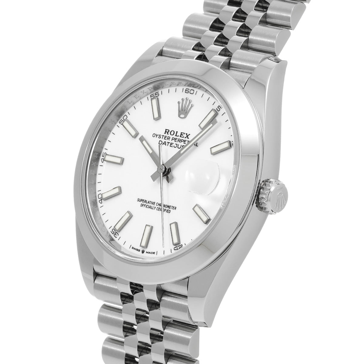 DATE JUST 41 126300 Random Serial White ROLEX Men's [Pre-owned].