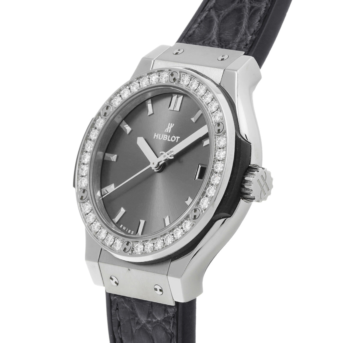 Classic Fusion Titanium Racing Gray 581.NX.7071.LR.1104 Gray HUBLOT Ladies [Pre-owned]