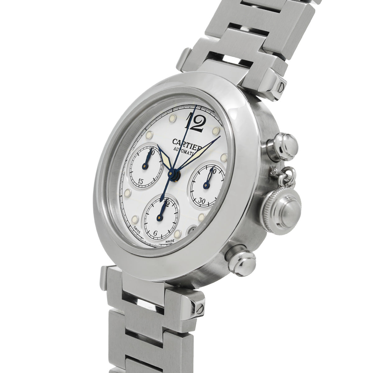 Pasha C Chronograph W31039M7 White CARTIER Unisex [Pre-Owned].