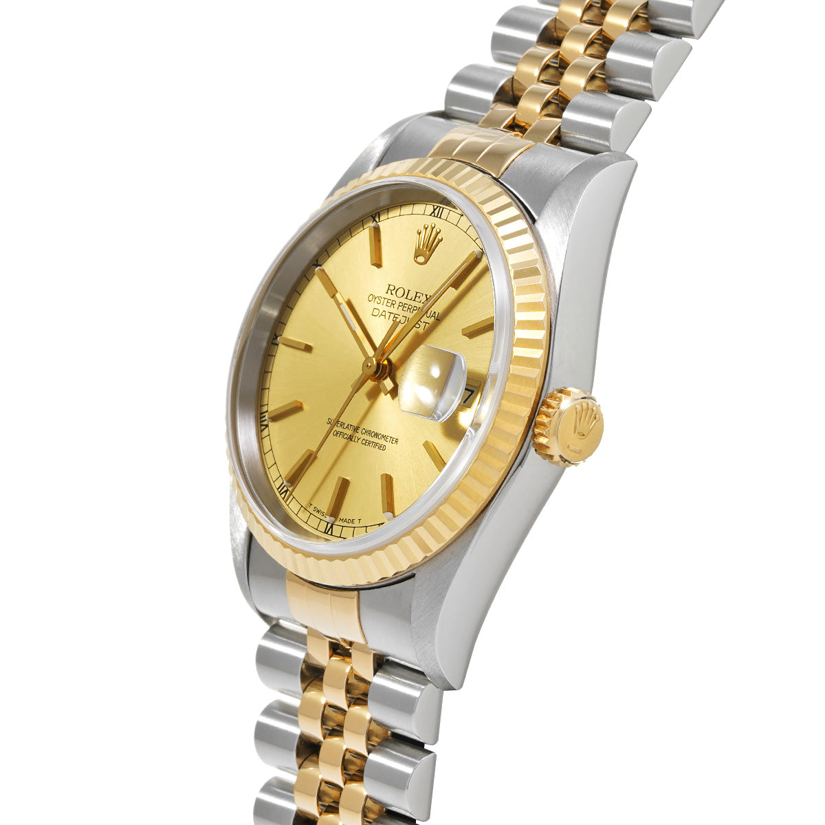 Datejust 16233 T (manufactured circa 1996) Champagne ROLEX Men's [Pre-Owned].